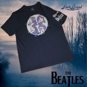 Lucky Brand‎ Unisex Beatles Let It Be Album Graphic T-shirt Black XL